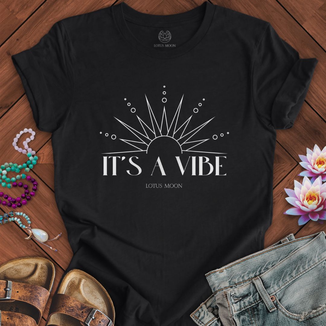 It's A Vibe Tee Solid Black Blend
