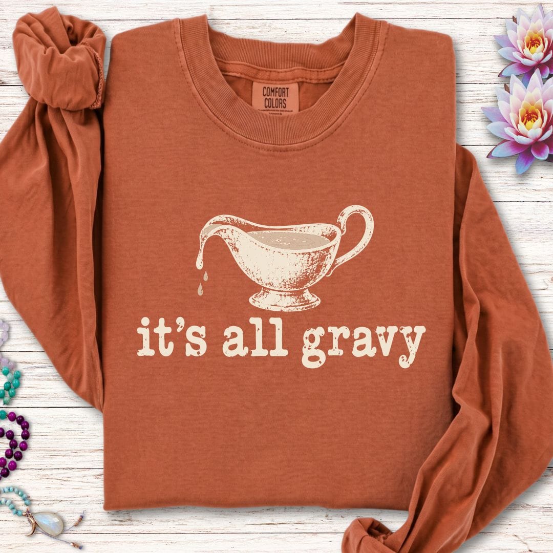 It's All Gravy Long Sleeve Tee Yam