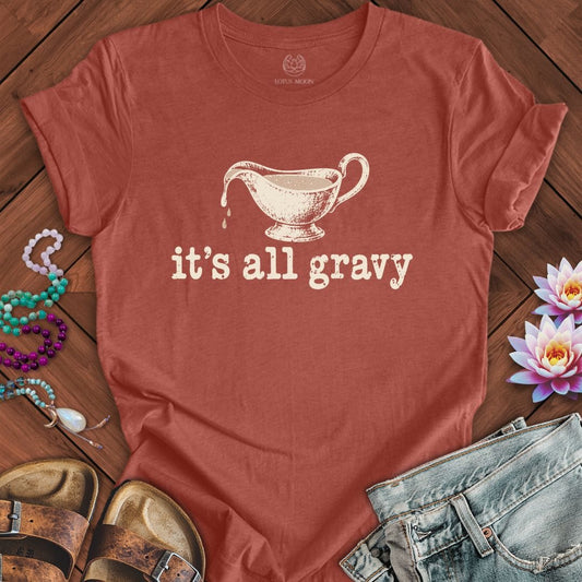 It's All Gravy Tee Heather Clay