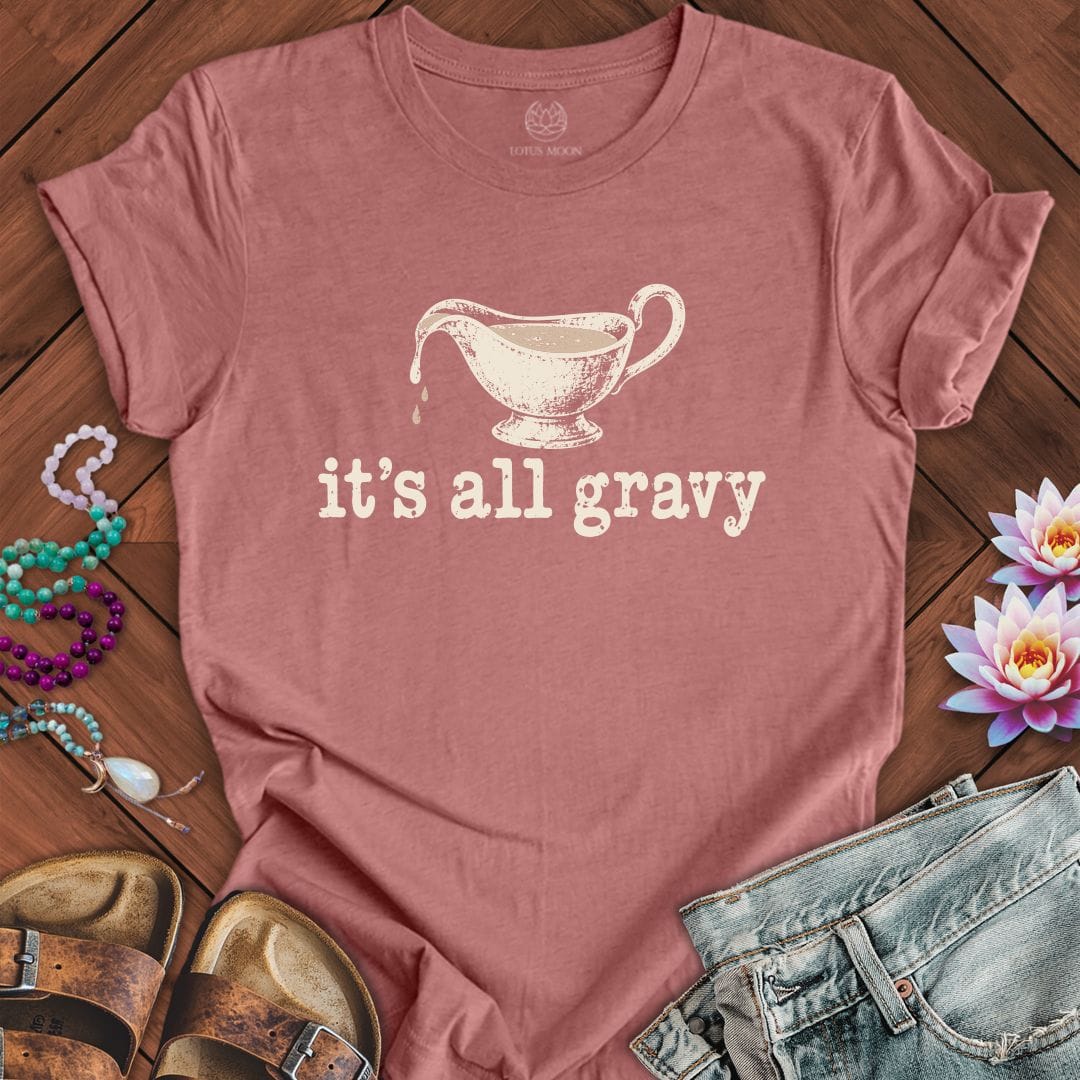 It's All Gravy Tee Heather Mauve