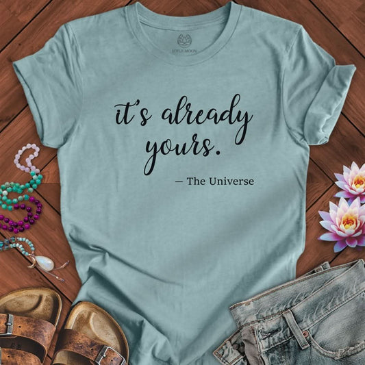 It's Already Yours Tee Heather Blue Lagoon
