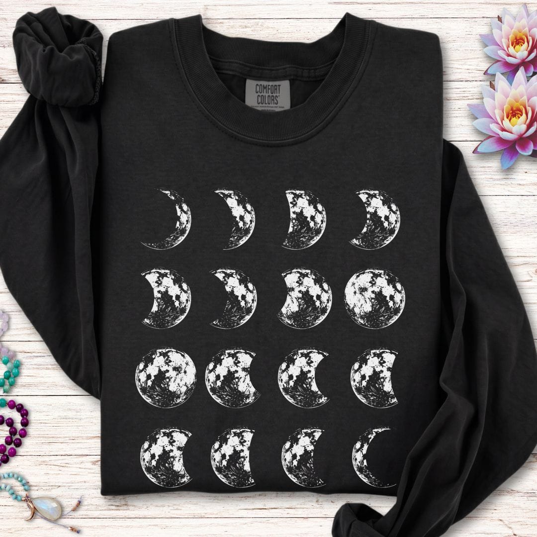 Printify Long-sleeve It's Just A Phase Long Sleeve Tee Black / S