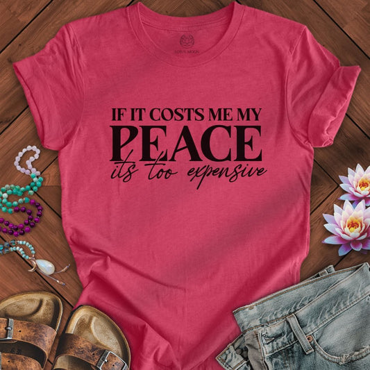 Printify T-Shirt Its Too Expensive Tee Heather Raspberry / S