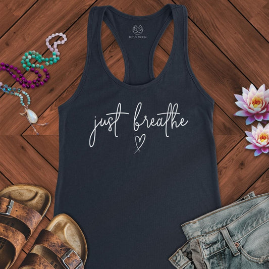 Just Breathe Tank Solid Midnight Navy