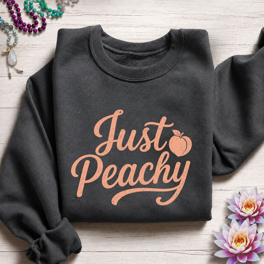 Just Peachy Sweatshirt Dark Heather