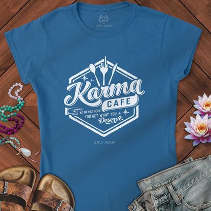 Karma Cafe Fitted Tee Royal