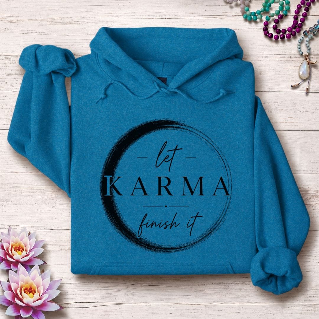 Printify Hoodie Karma Enso Hoodie Antique Sapphire / S