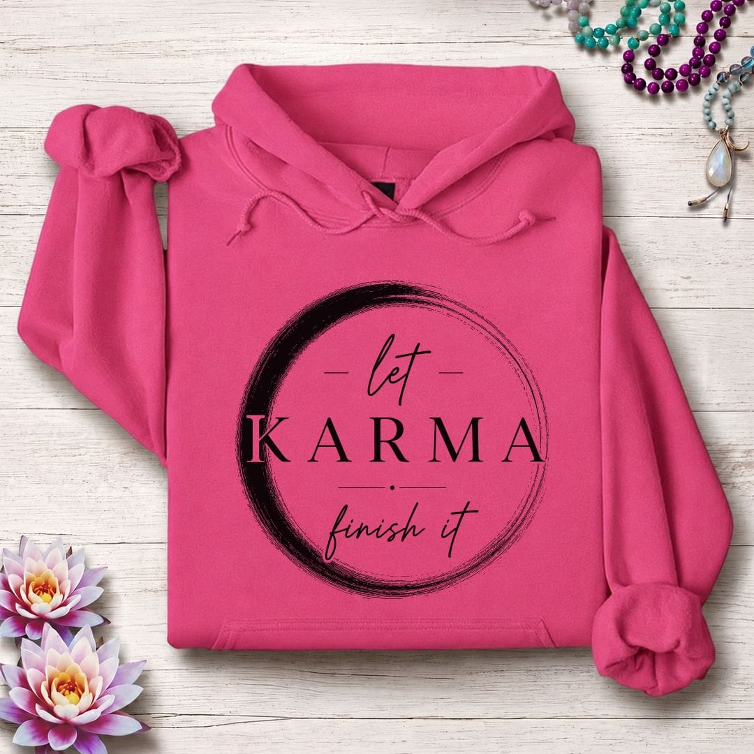 Printify Hoodie Karma Enso Hoodie Heliconia / S
