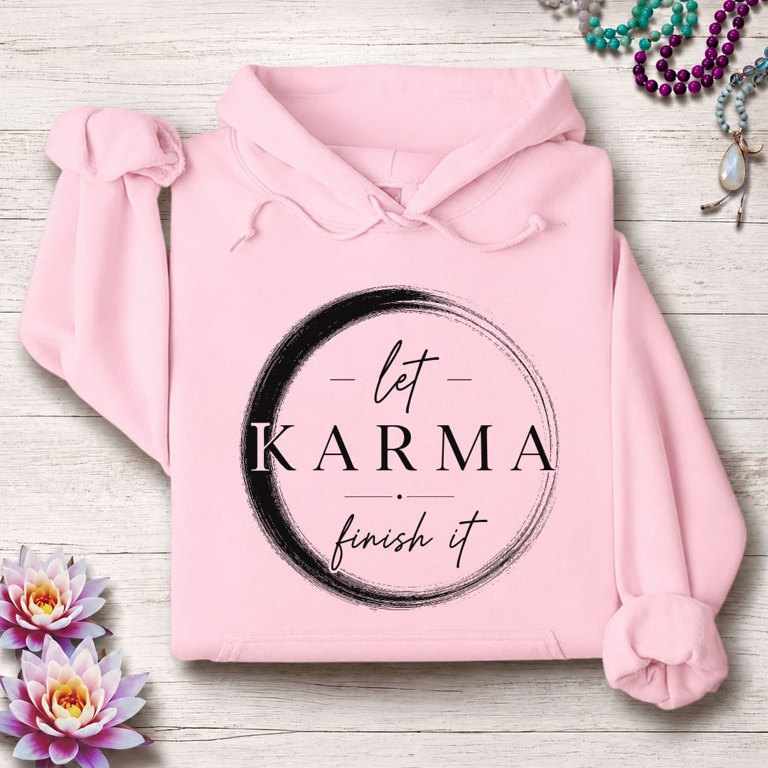 Printify Hoodie Karma Enso Hoodie Light Pink / S