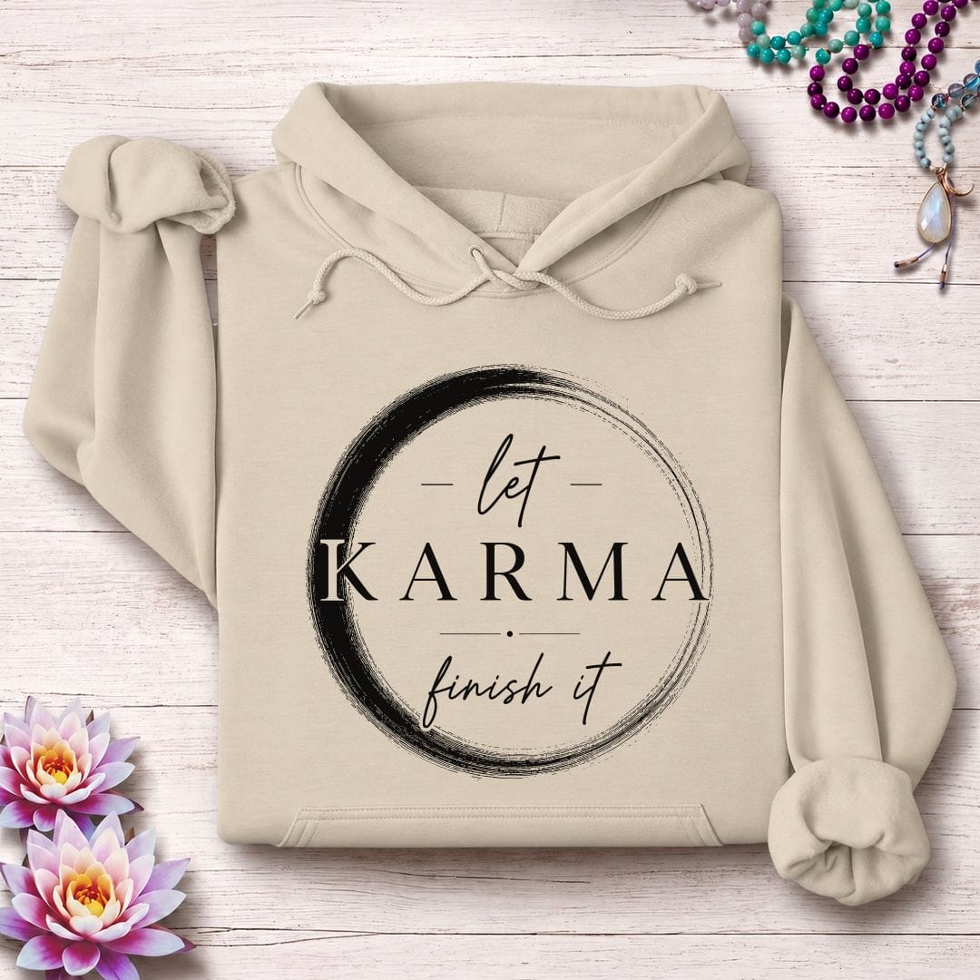 Printify Hoodie Karma Enso Hoodie Sand / S