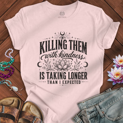 Printify T-Shirt Killing With Kindness Tee Soft Pink / S