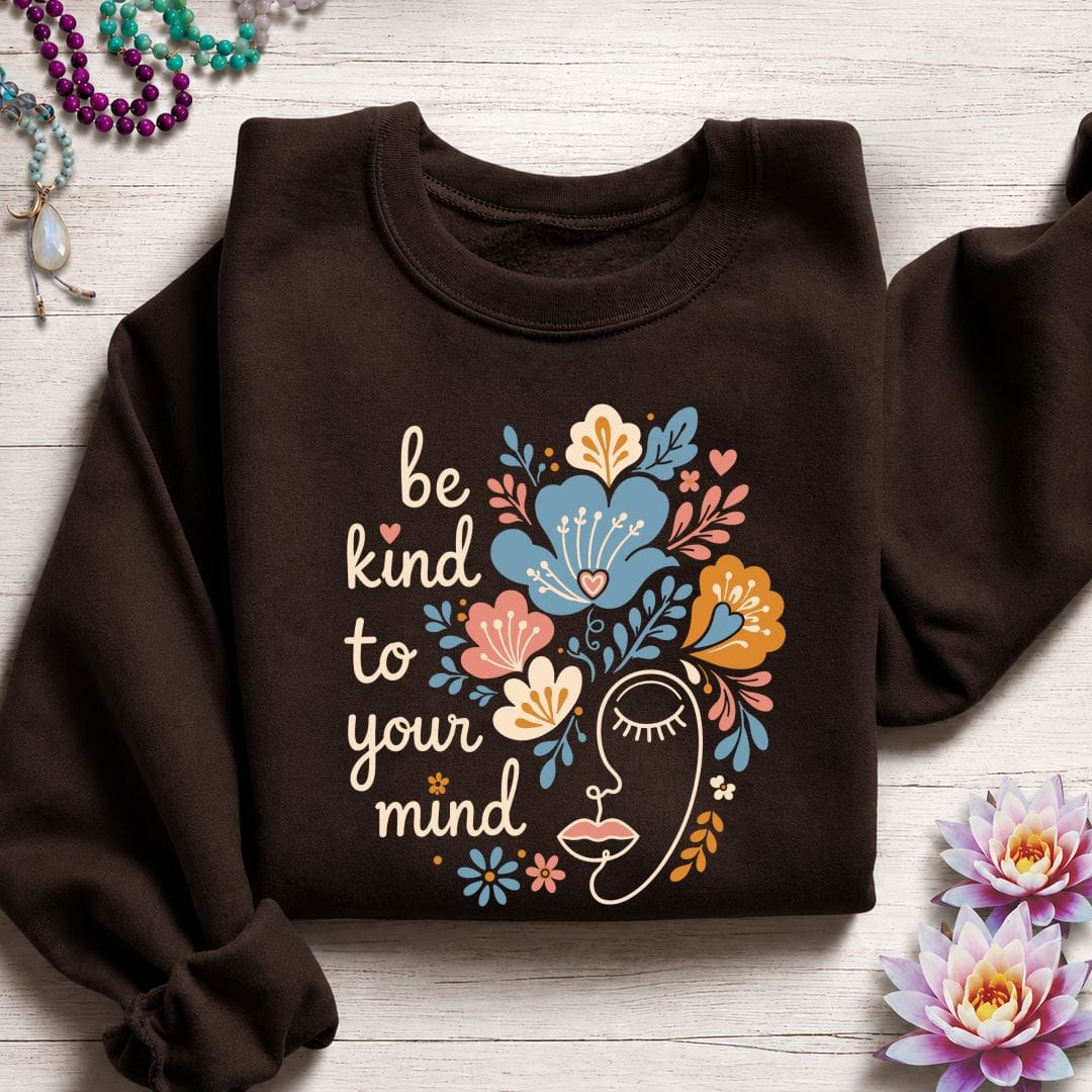 Kind Mind Sweatshirt Dark Chocolate