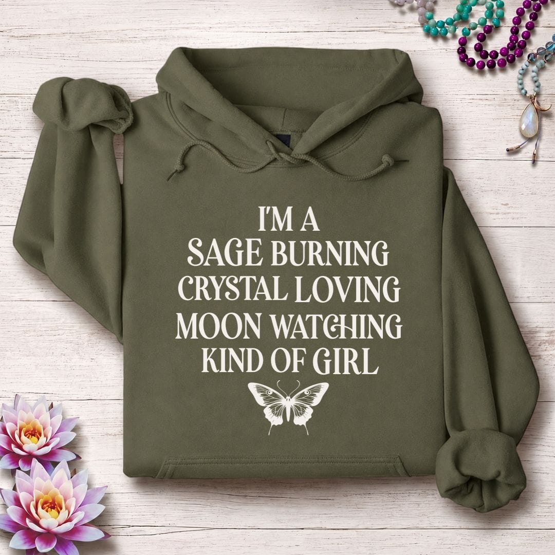 Printify Hoodie Kind Of Girl Hoodie Military Green / S