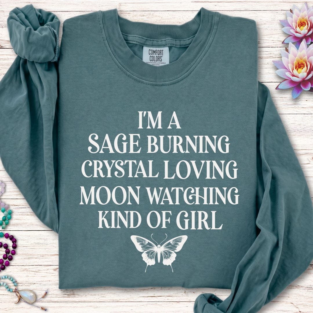 Printify Long-sleeve Kind Of Girl Long Sleeve Tee Blue Spruce / S