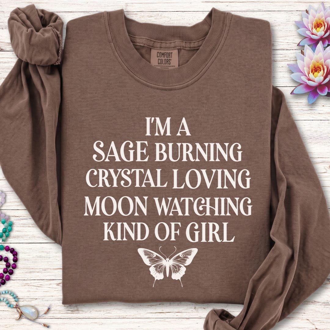 Printify Long-sleeve Kind Of Girl Long Sleeve Tee Espresso / S