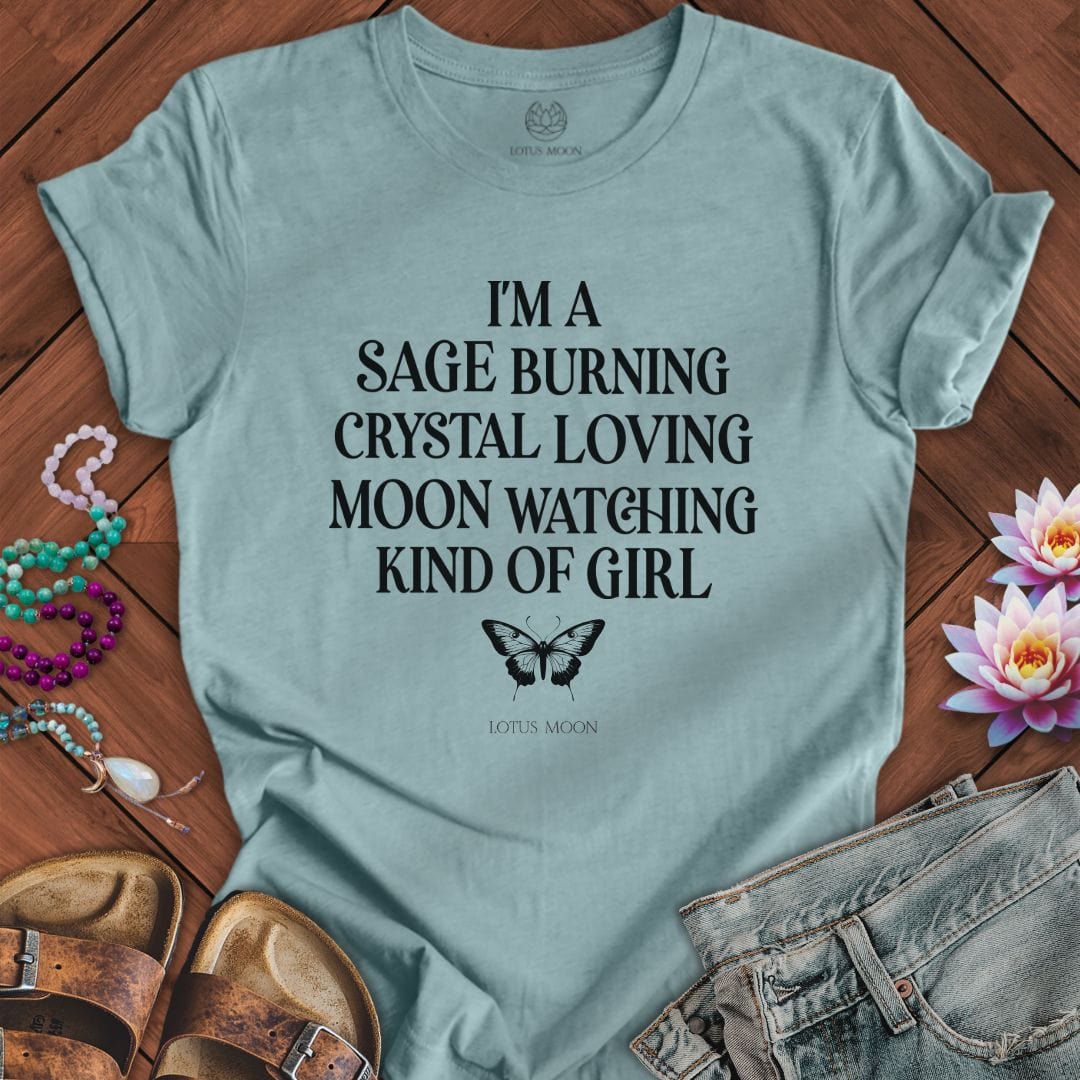 Kind of Girl Tee Heather Blue Lagoon