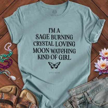 Kind of Girl Tee Heather Blue Lagoon
