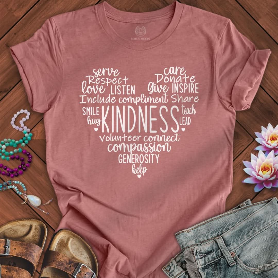 Kindness Heart Tee Heather Mauve