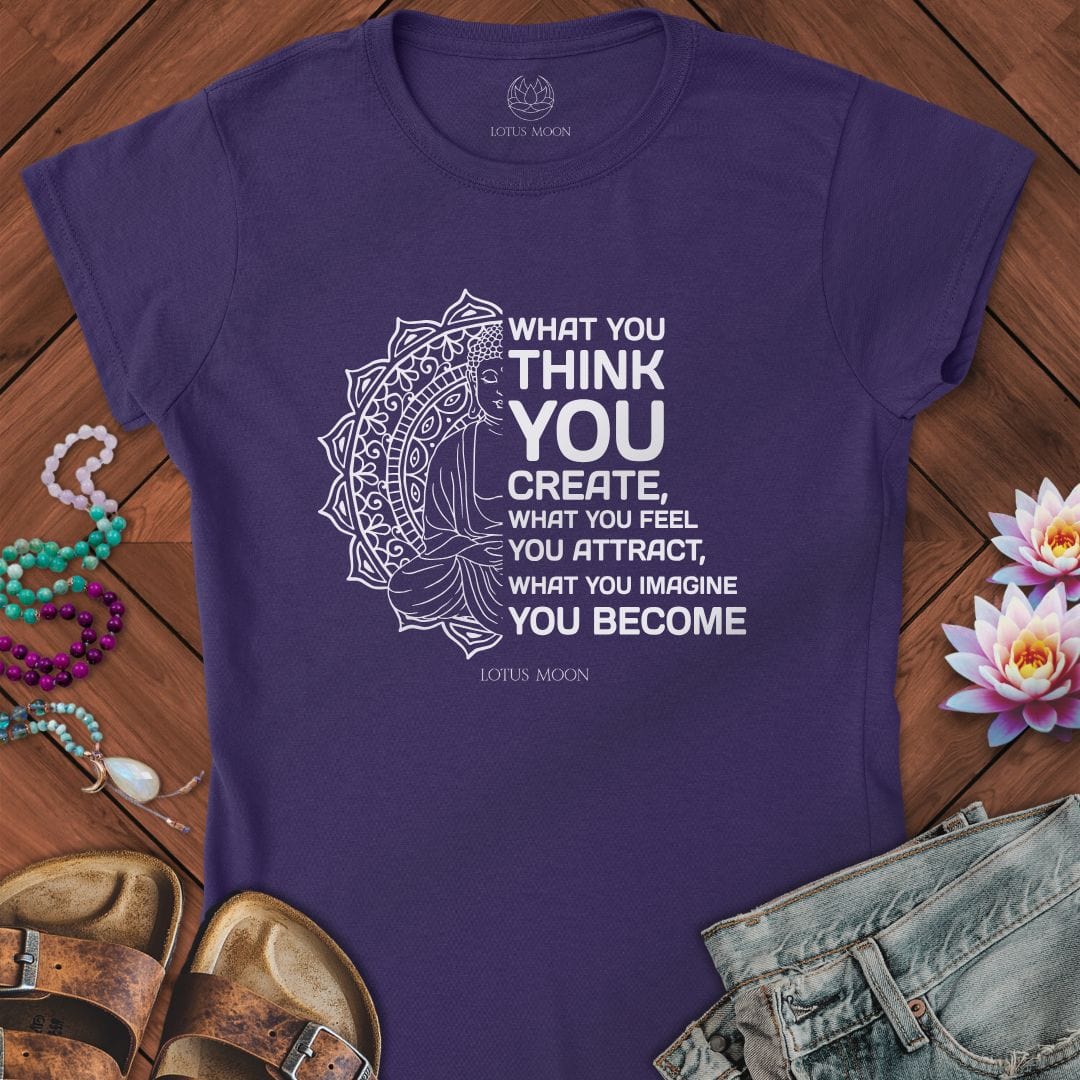 Law of Attraction Fitted Tee Purple