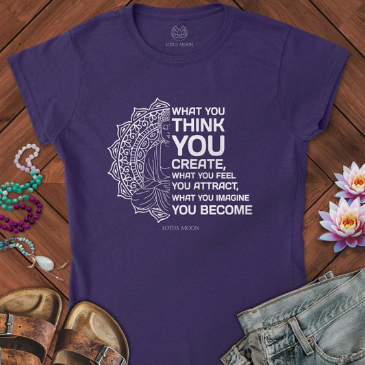 Law of Attraction Fitted Tee Purple