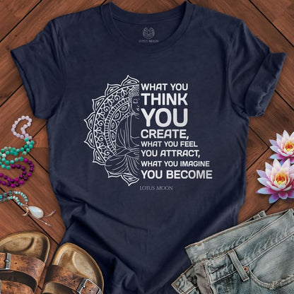 Law of Attraction Tee Heather Midnight Navy