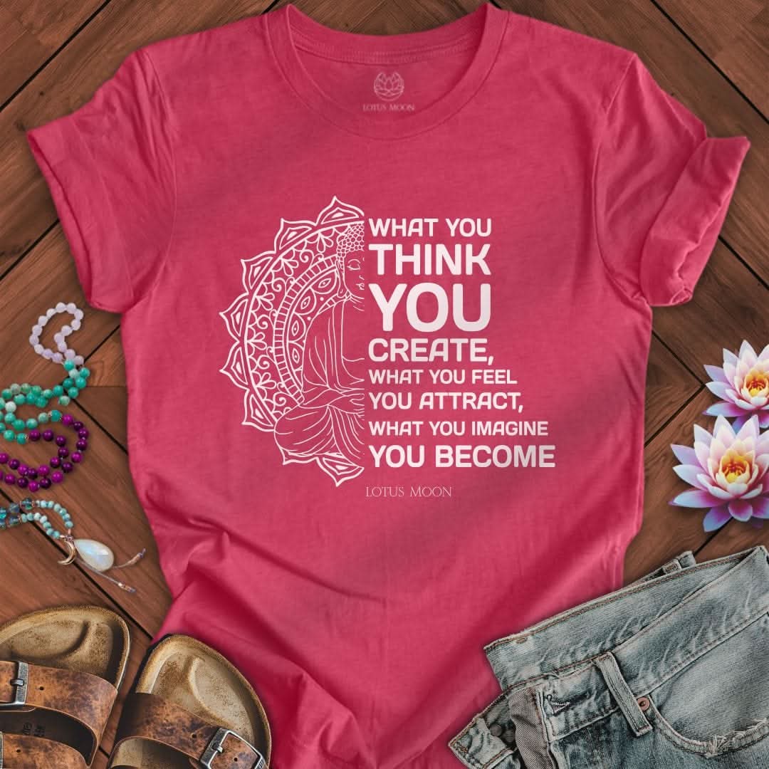 Law of Attraction Tee Heather Raspberry