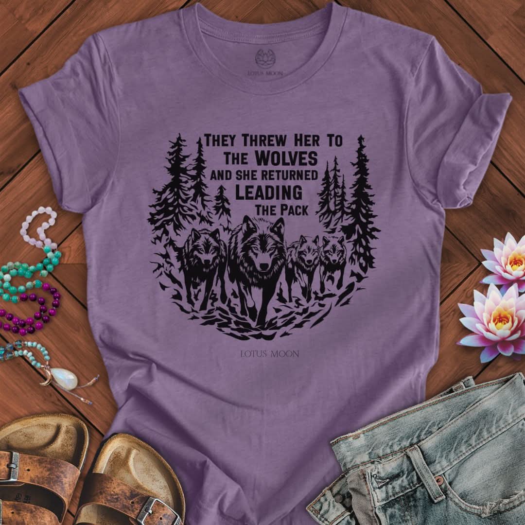 Leading The Pack Tee Heather Purple