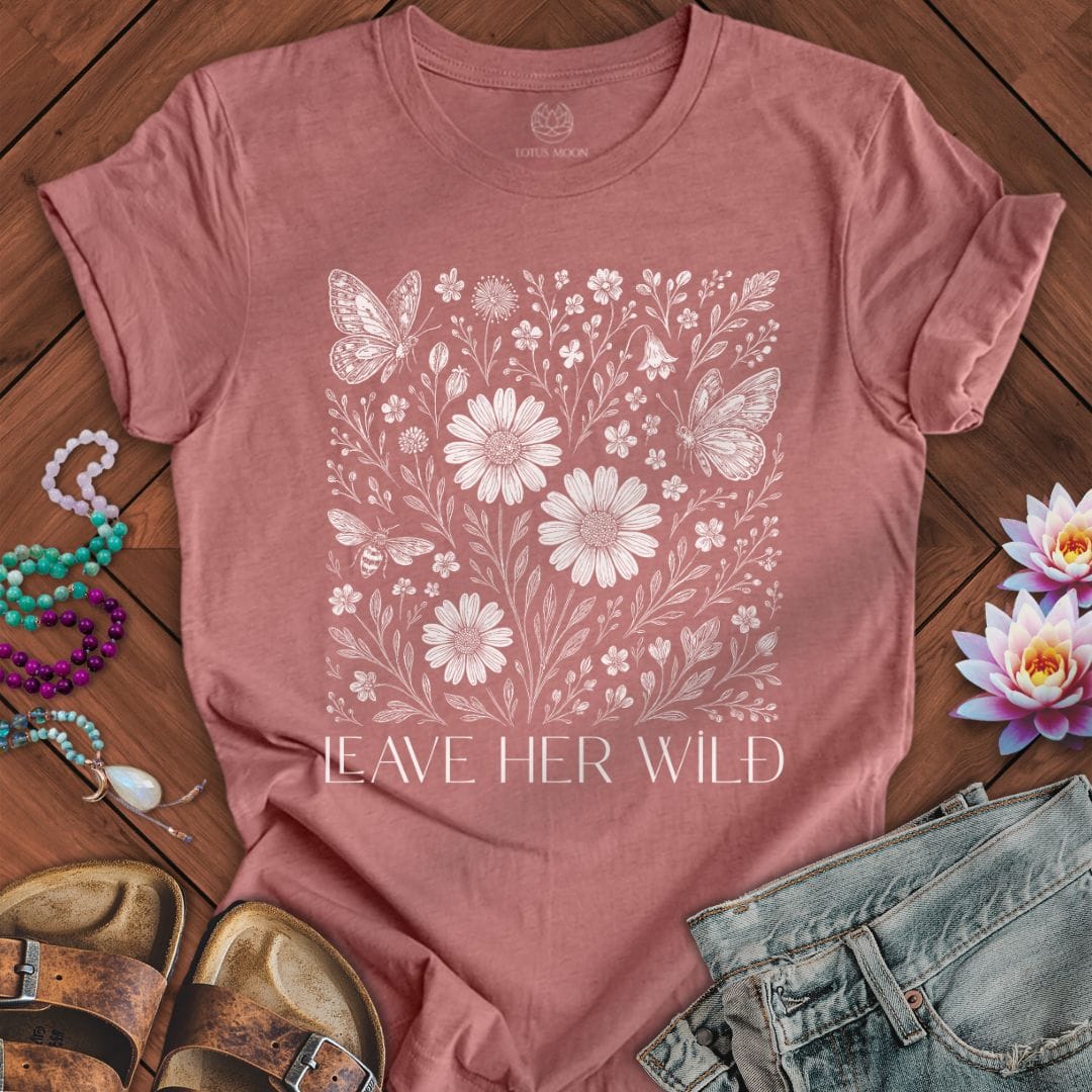 Leave Her Wild Graphic Tee Heather Mauve