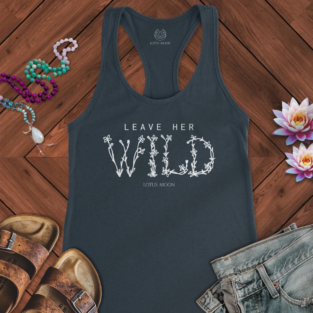Leave Her Wild Tank Solid Indigo