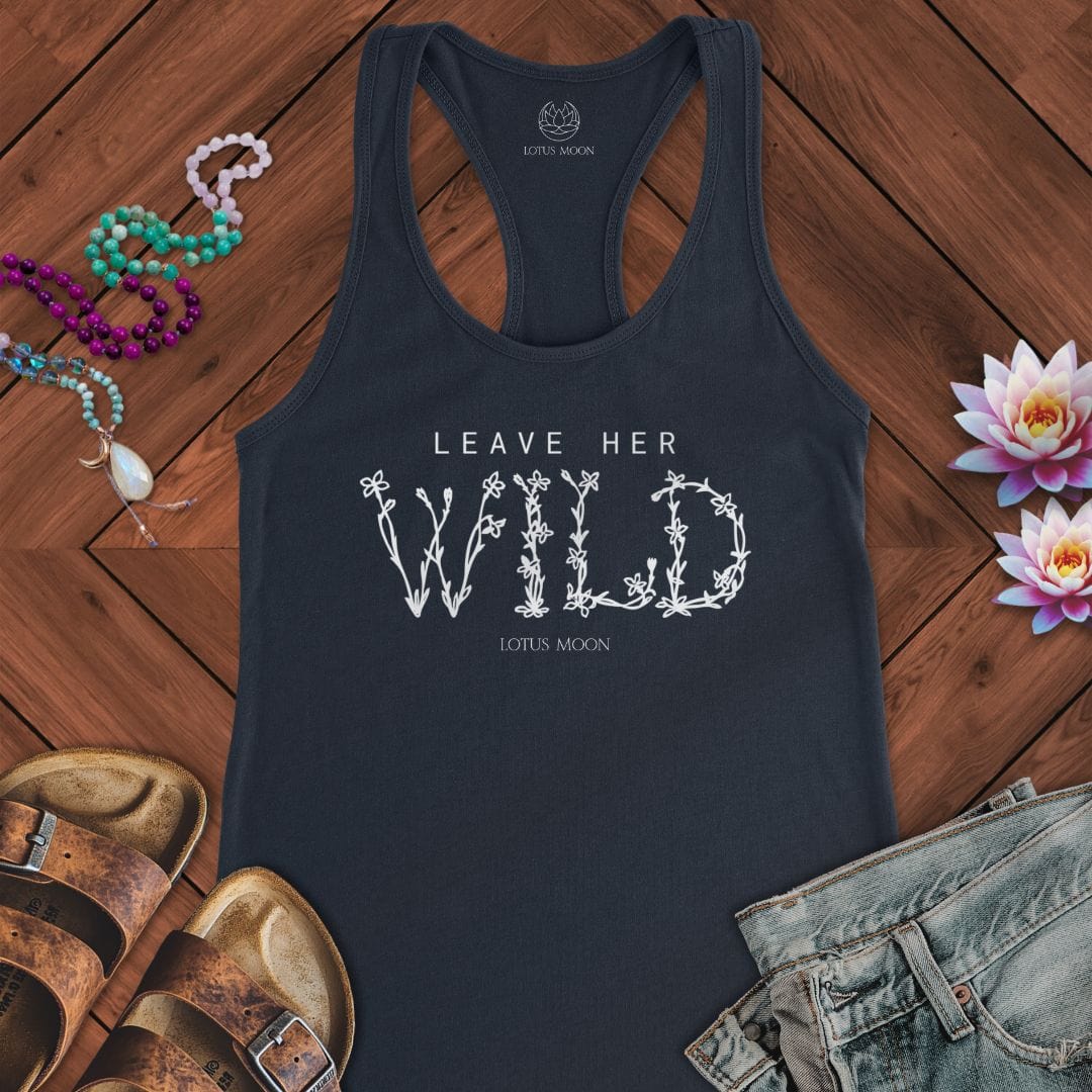 Leave Her Wild Tank Solid Midnight Navy