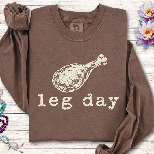 Leg Day Long Sleeve Tee Espresso