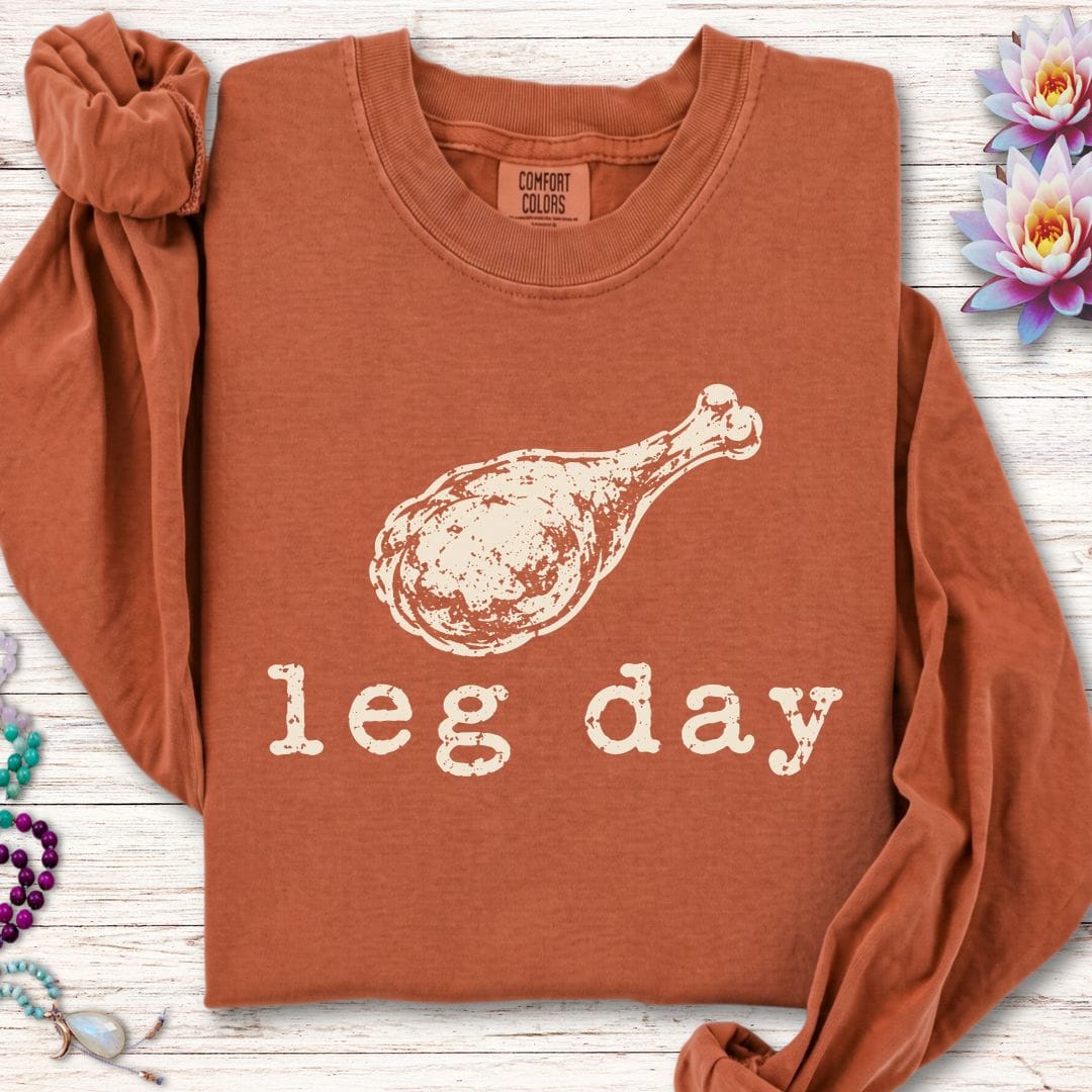 Printify Long-sleeve Leg Day Long Sleeve Tee Yam / S