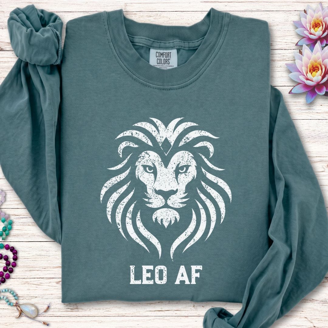 Leo AF Long Sleeve Tee Blue Spruce