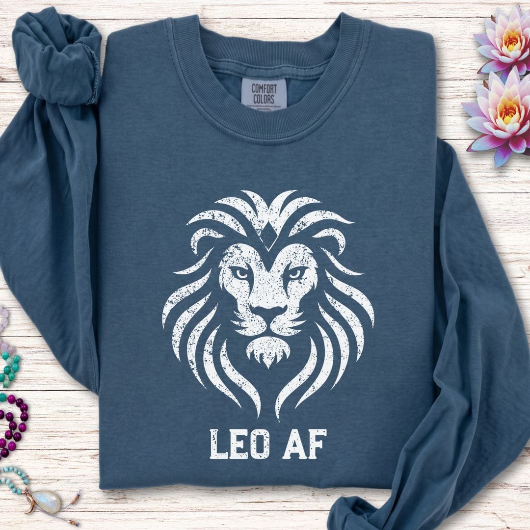Leo AF Long Sleeve Tee Midnight