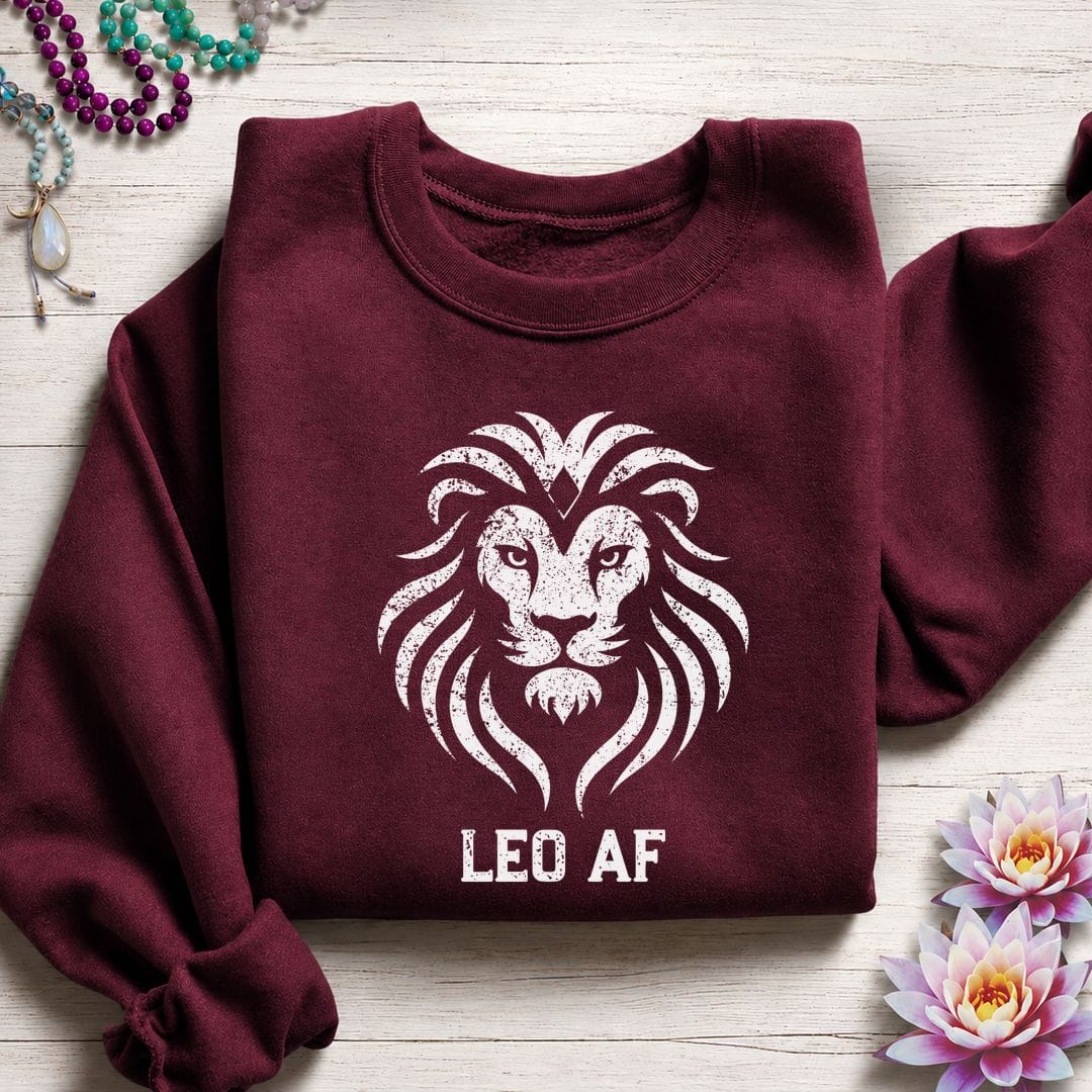 Leo AF Sweatshirt Maroon