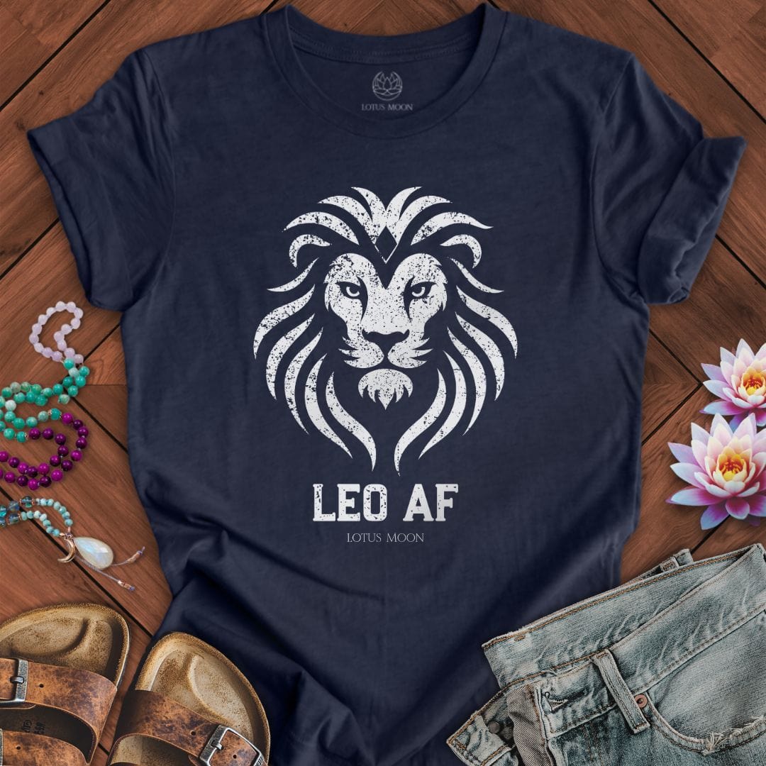 Lotus Moon Co. T-Shirt Leo AF Tee Heather Midnight Navy / S