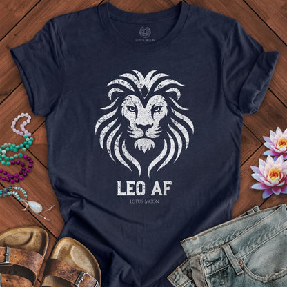 Lotus Moon Co. T-Shirt Leo AF Tee Heather Midnight Navy / S