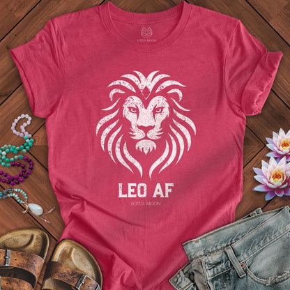 Lotus Moon Co. T-Shirt Leo AF Tee Heather Raspberry / S