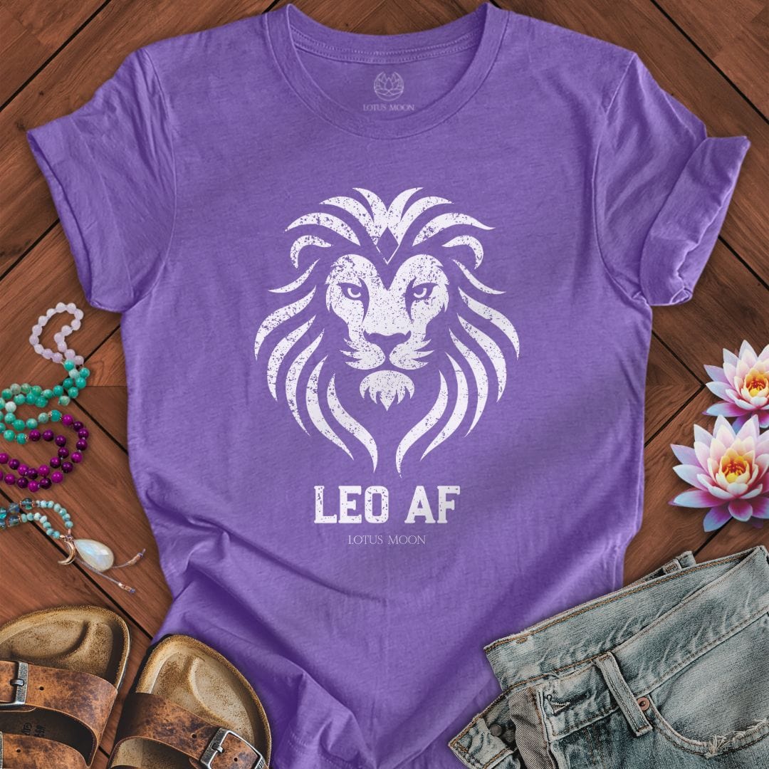 Lotus Moon Co. T-Shirt Leo AF Tee Heather Team Purple / S