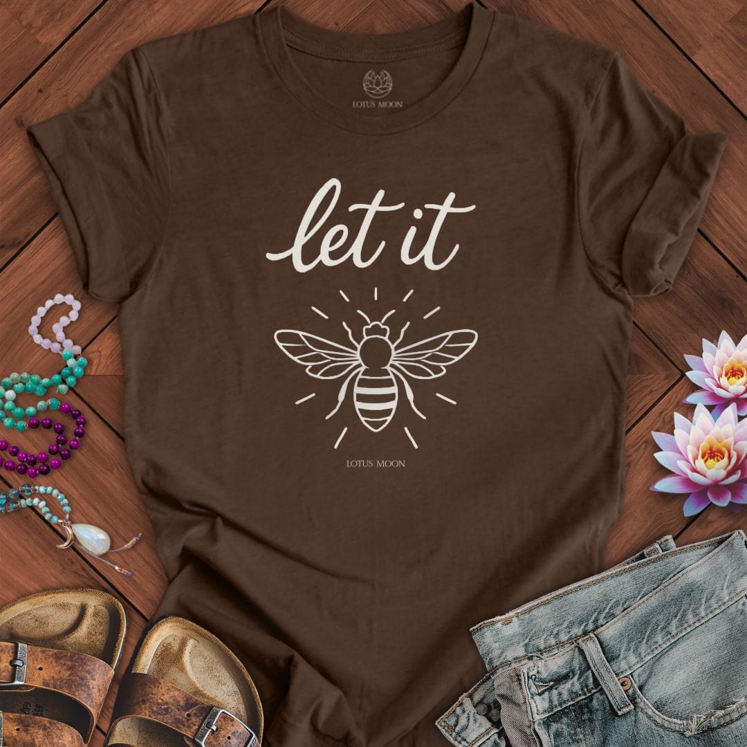 Let It Bee Tee Heather Brown
