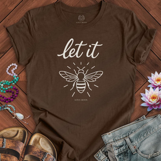 Let It Bee Tee Heather Brown