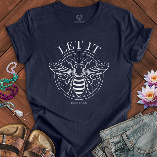 Let It Bee Tee Heather Midnight Navy