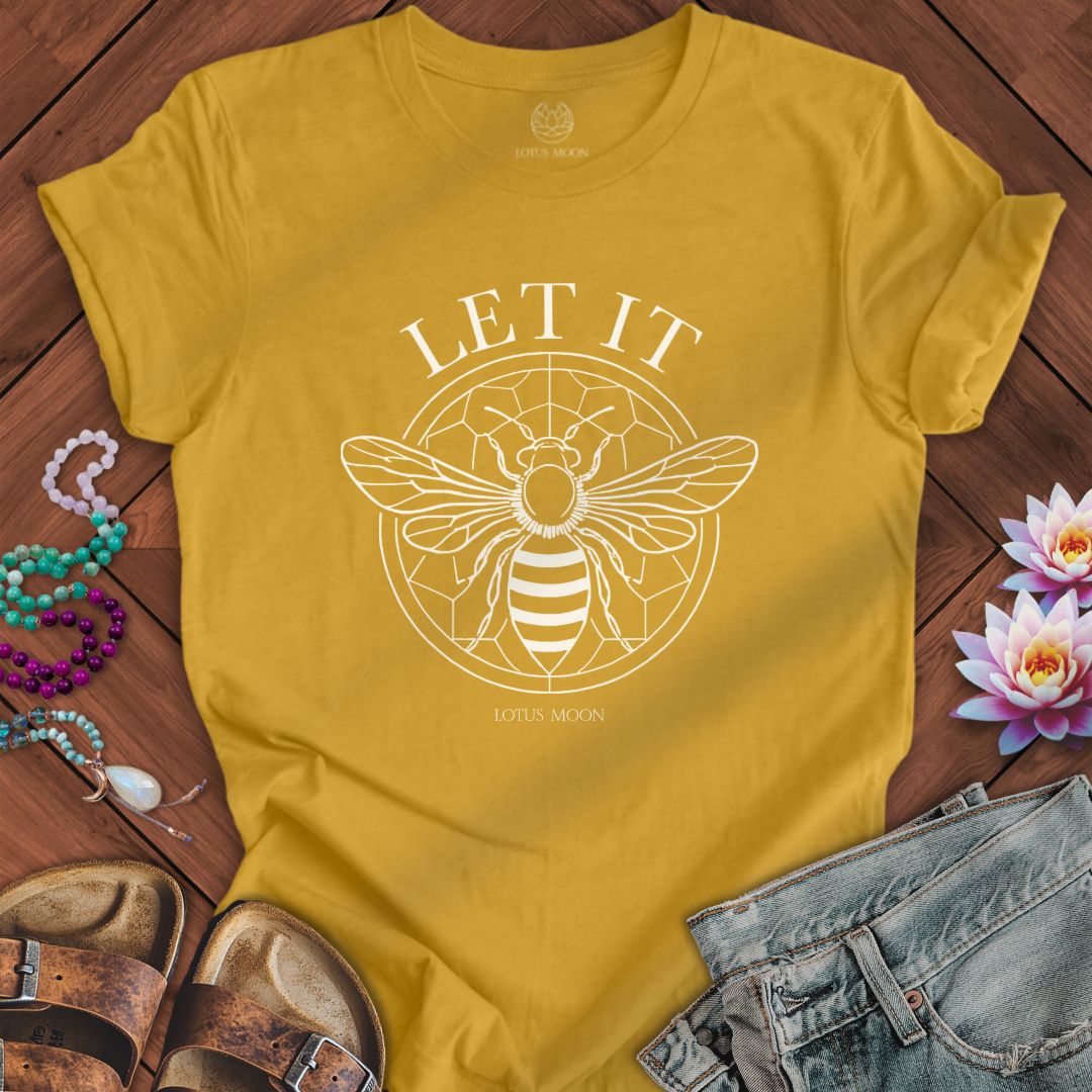 Let It Bee Tee Heather Mustard
