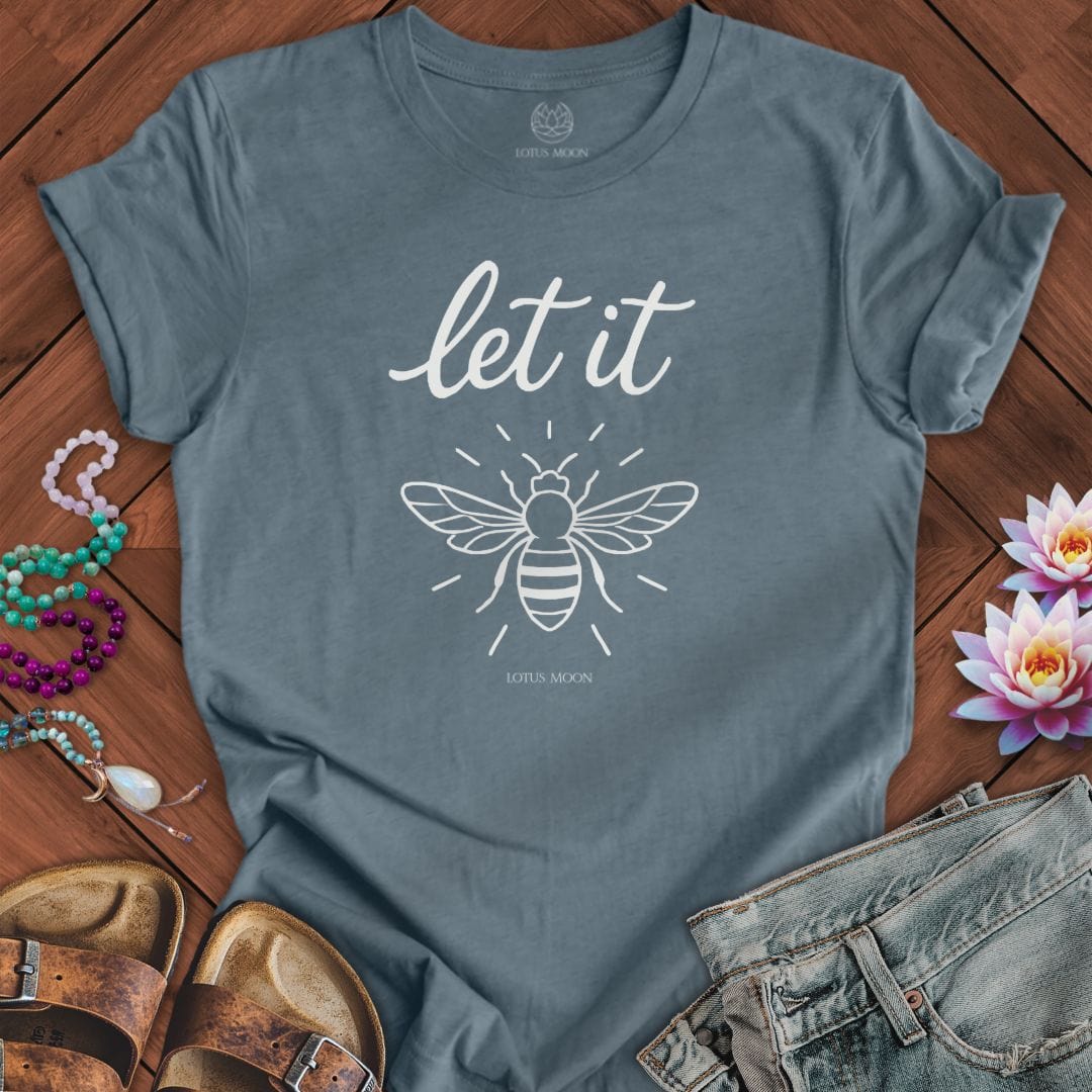 Let It Bee Tee Heather Slate