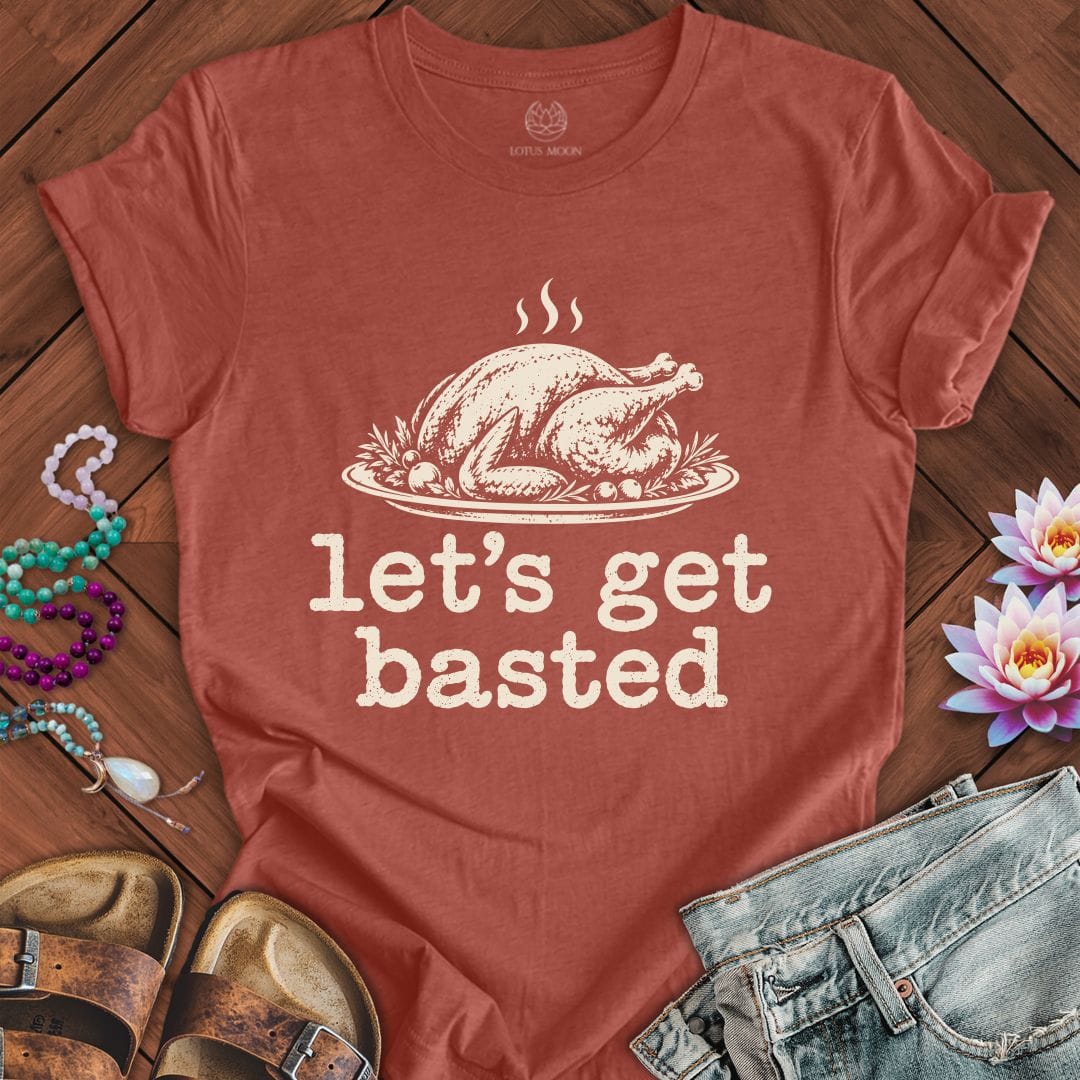 Let's Get Basted Tee Heather Clay