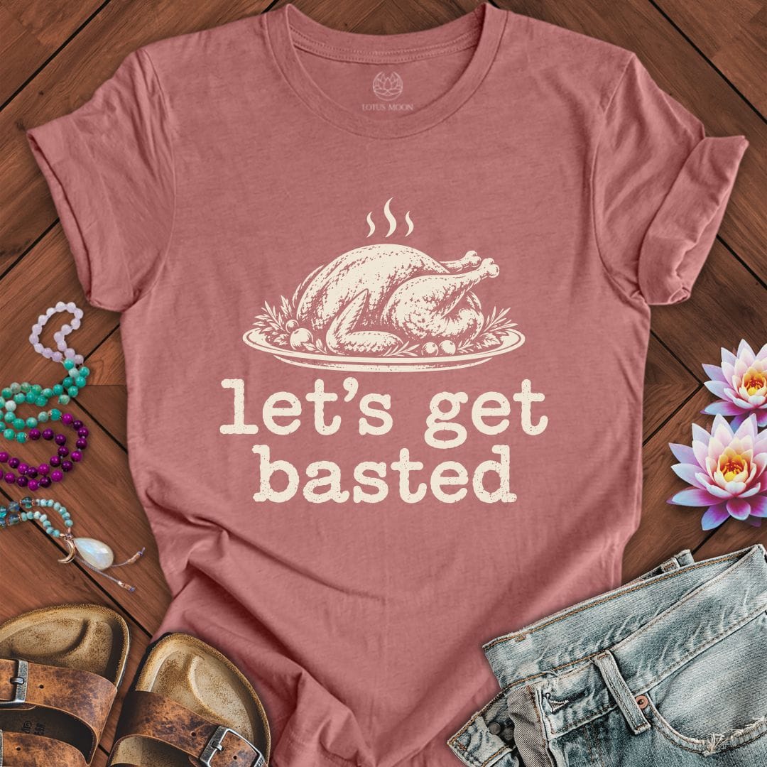 Let's Get Basted Tee Heather Mauve