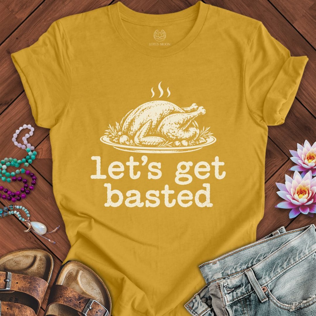 Let's Get Basted Tee Heather Mustard