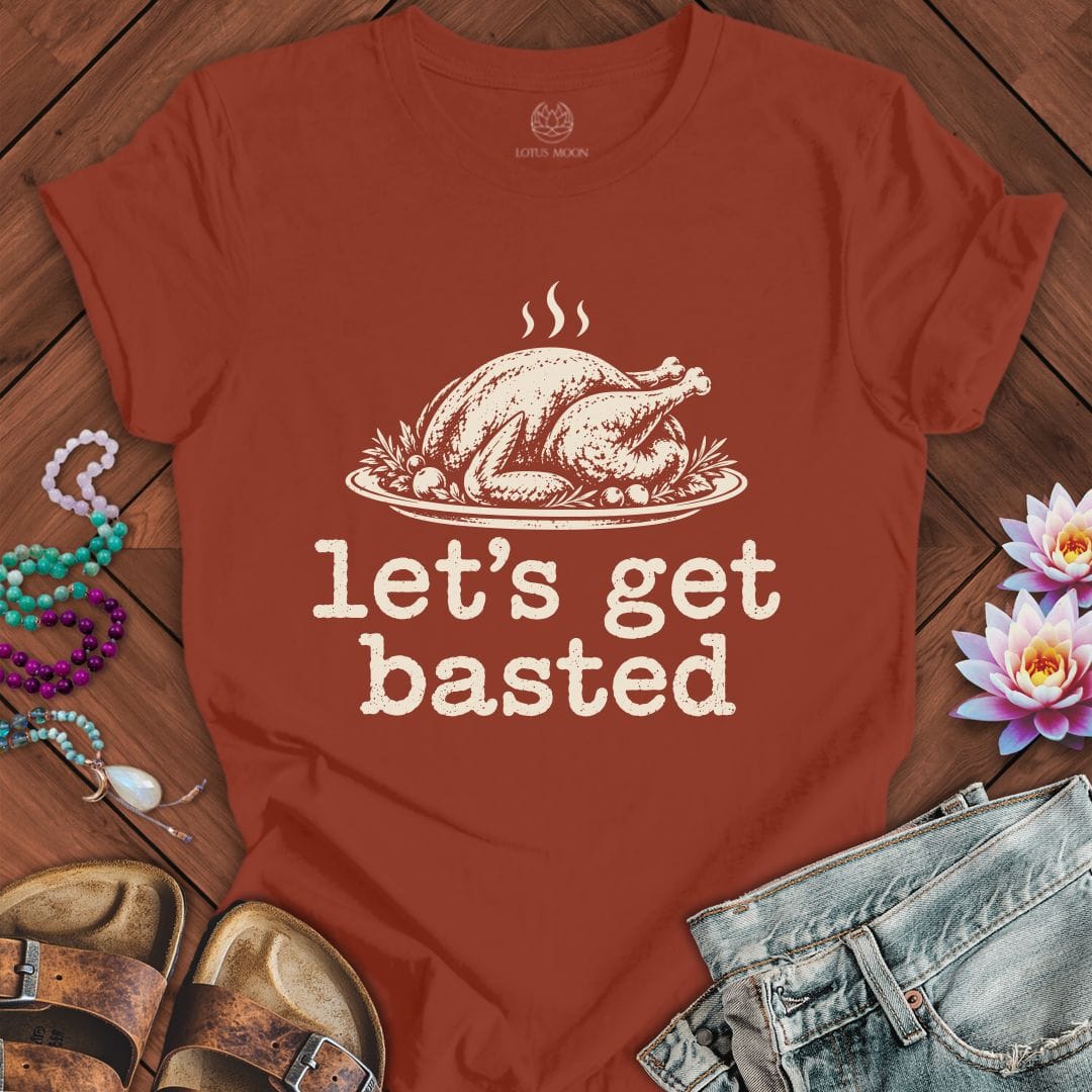 Let's Get Basted Tee Rust