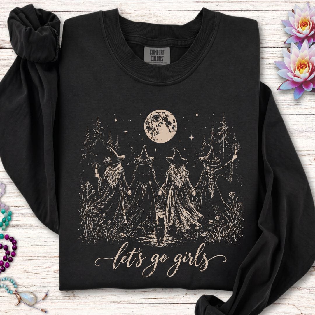 Let's Go Girls Long Sleeve Tee Black