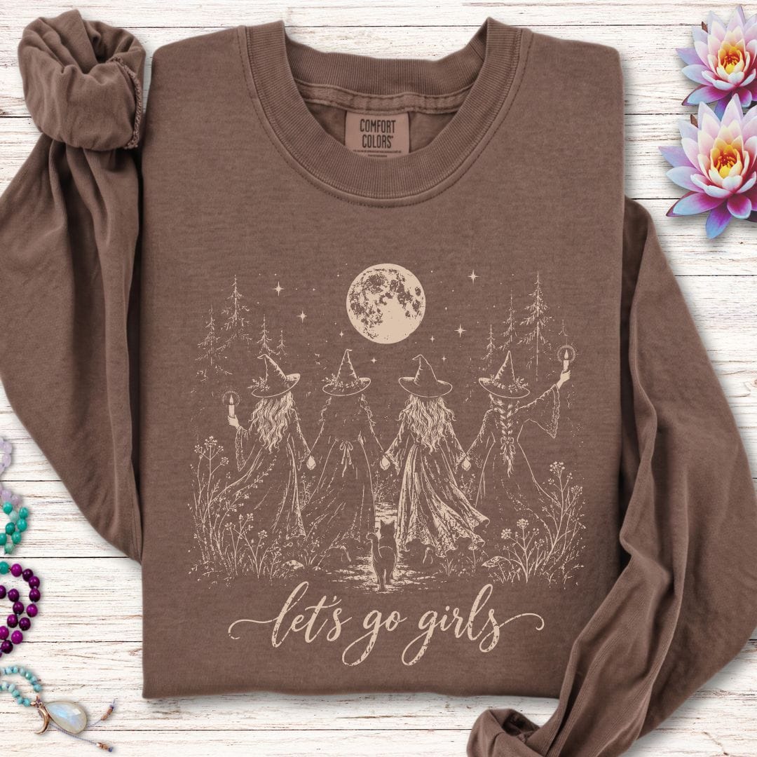 Let's Go Girls Long Sleeve Tee Espresso